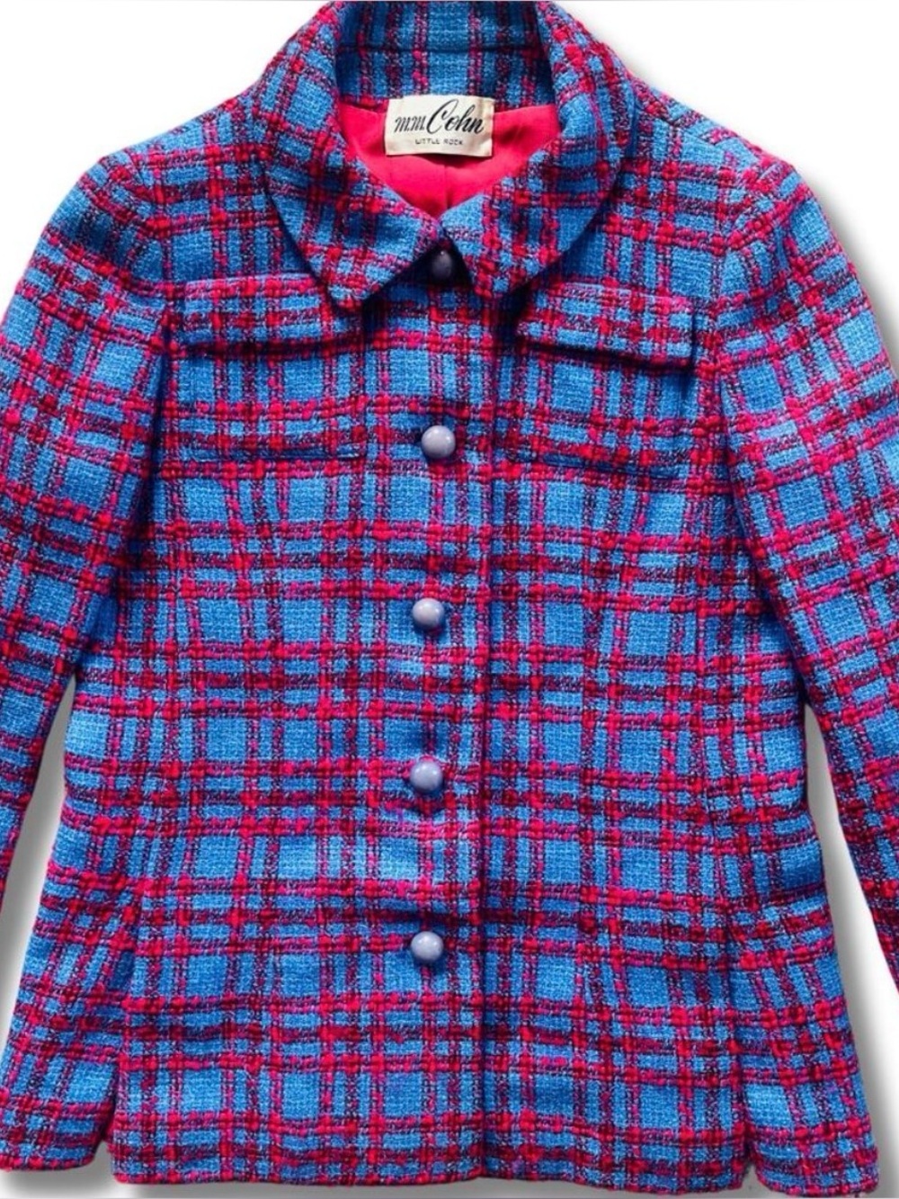 Vintage Davidow Tweed Blazer 60s Classic Wool Jacket Sm | Rare MM Cohn